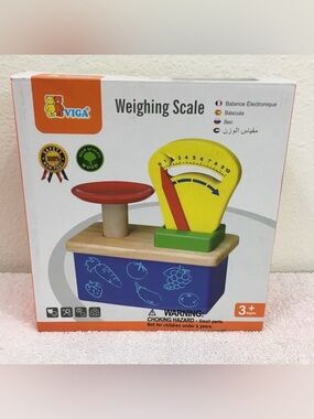 NEW Viga Toys High Quality Non Toxic Wood Weighing Scale Montessori Age 3+ Play